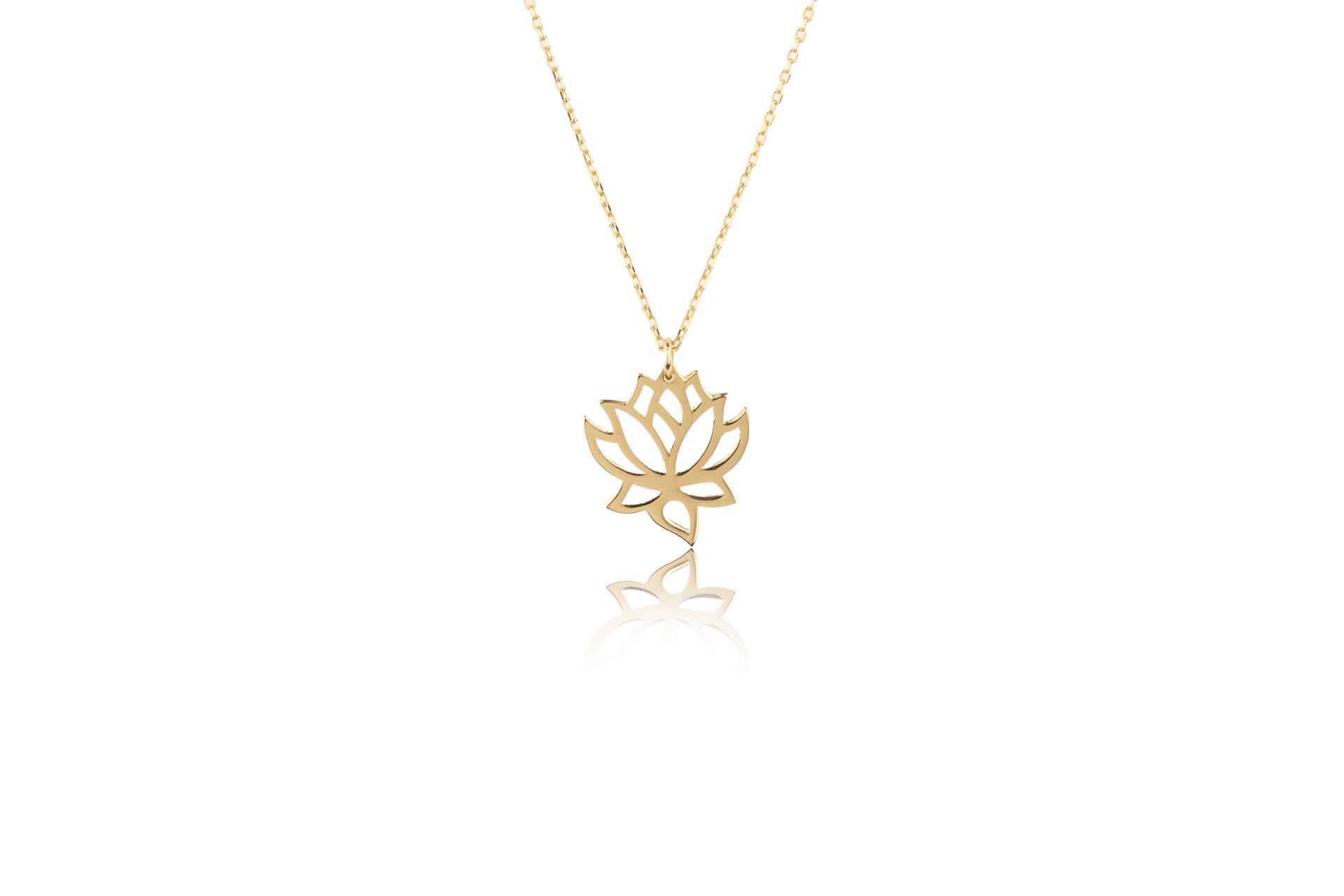 Taşsız Lotus Çiçeği Kolye